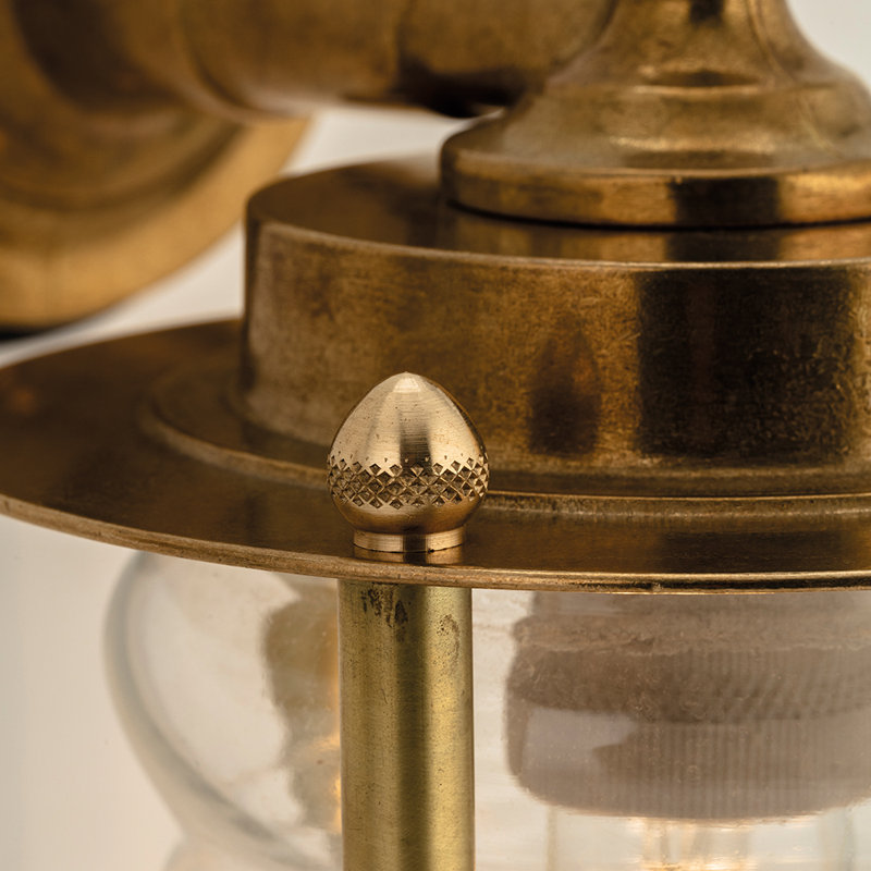Brass 16cm H Outdoor Wall Lantern