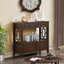 Console en bois de pin avec 4 tiroirs et 1 tablette de rangement Farmhouse-1503053755
