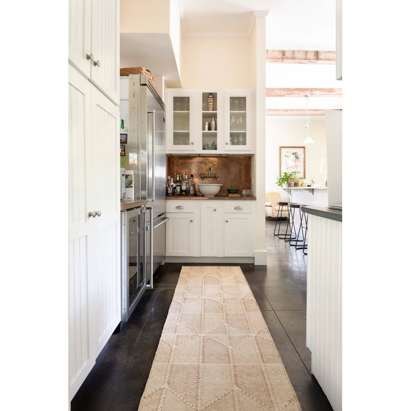 Tapis en coton noué à la main Ojai, Tapis de couloir 2 pi 6 po x 8 pi