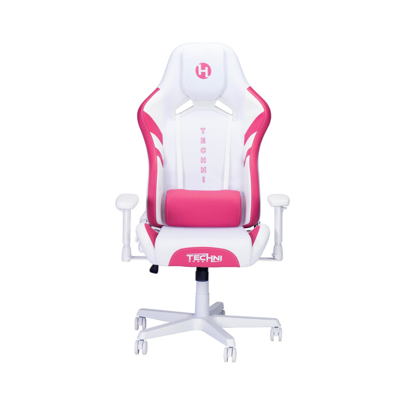 Fauteuil de jeu Sport F72 Echo, Blanc, Blanc / Rose