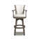 Swivel Upholstered Counter Stool with Solid Wood Frame
