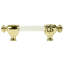 Carpe Diem Fist satin brass extra large fist 5 inch center to center pull, 3/4 inch acrylic bar in finish Satin Brass-1035699709