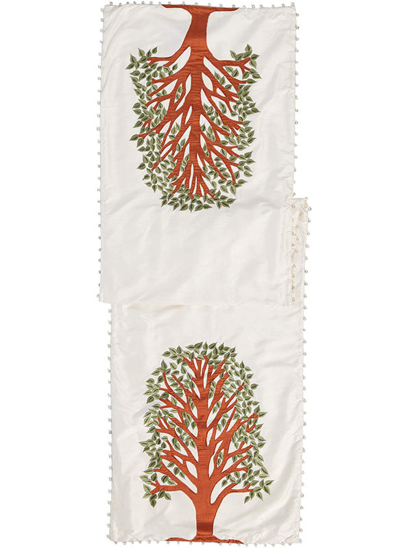 Tree of Life Table Runner, Ivory