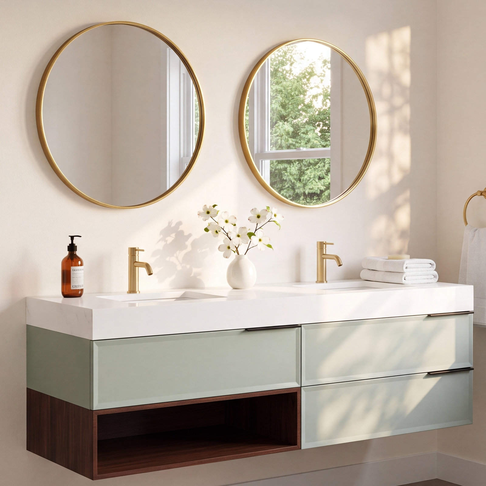 Nikola 72" Cedar Double Bathroom Vanity