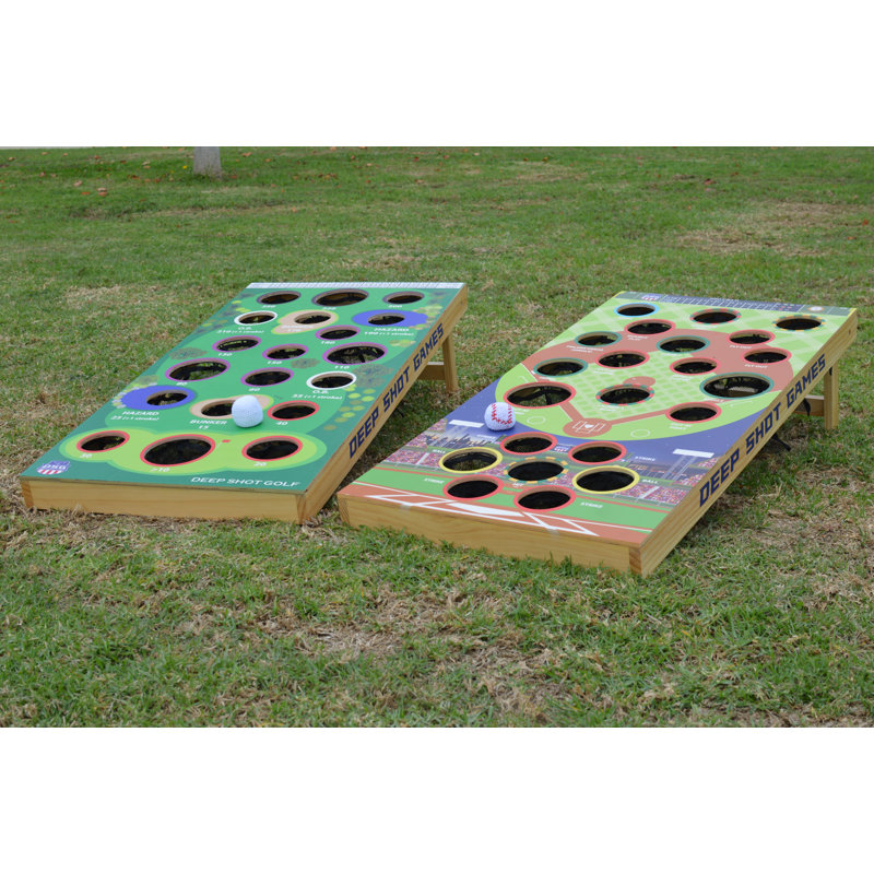 Two-Game Set - Baseball + Golf Bean Bag Toss Games