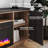 68" Electric Fireplace TV Stand, Mixed Color Entertainment center with Storage Adjustable Shelves and Fireplace, Espresso Black