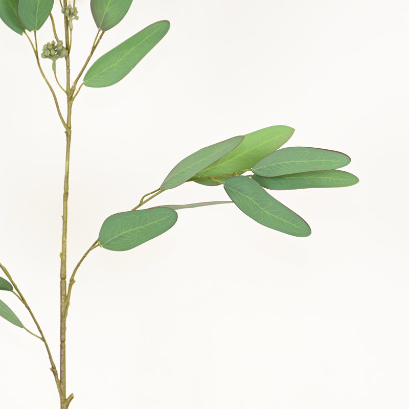 Branche de feuilles d'eucalyptus artificiel pour remplisseur de vase, bouquet de feuillage en vrac à longue tige de ferme pour décoration de table de centre de table de bureau à domicile