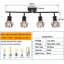 Luminaires sur rail de plafond, éclairage de cuisine noir industriel pour cuisine, salon, salle à manger, couloir, E26