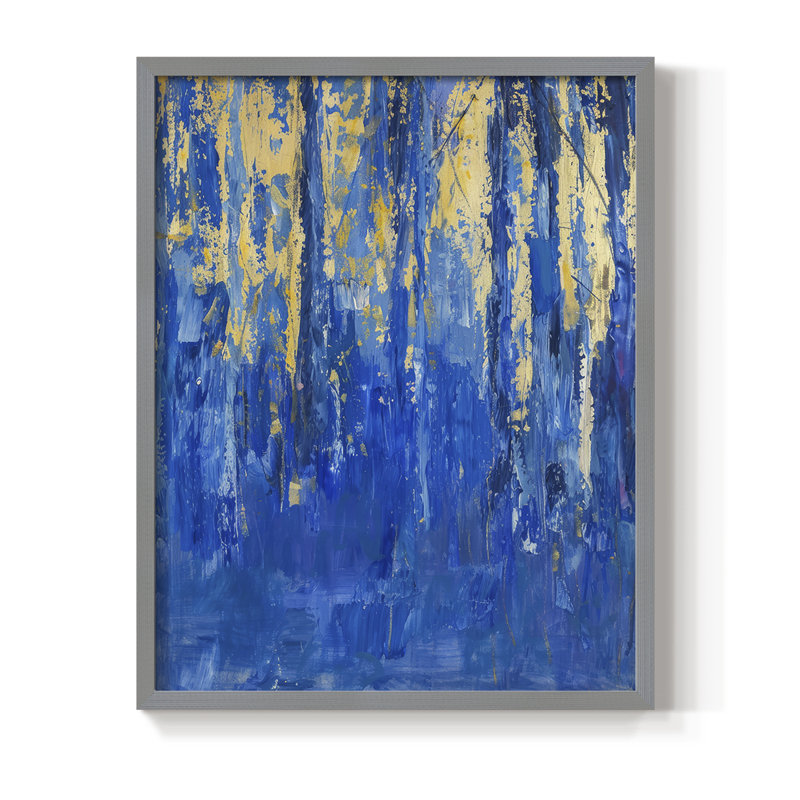 Série ABSTRACT, reproduction encadrée - bois massif, Gris, H 15 po x l 12 po