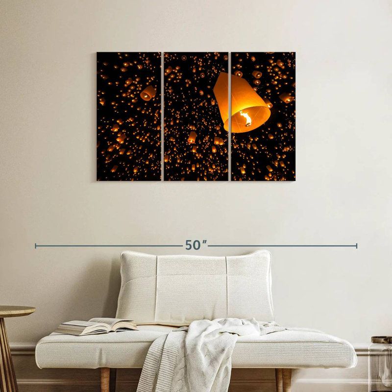 Rorry Lanterns In The Sky, 24" H x 38" W