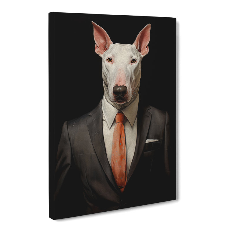 English Bull Terrier In A Suit No.2 - Print