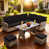Black Cushion/Natural Wood Frame selected