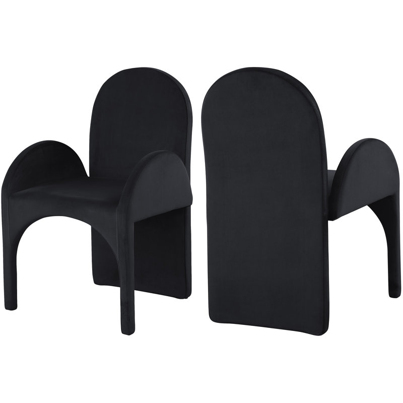 Fauteuil Caserta, Velours noir
