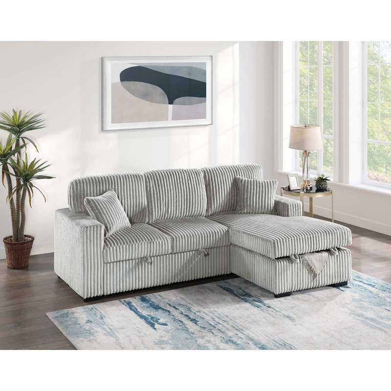 2-Piece Convertible Sectional, Ash