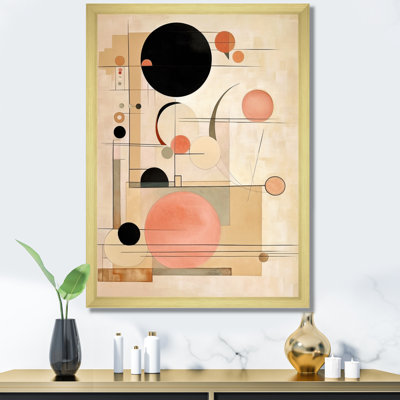 Beige géométrie en mouvement III sur toile