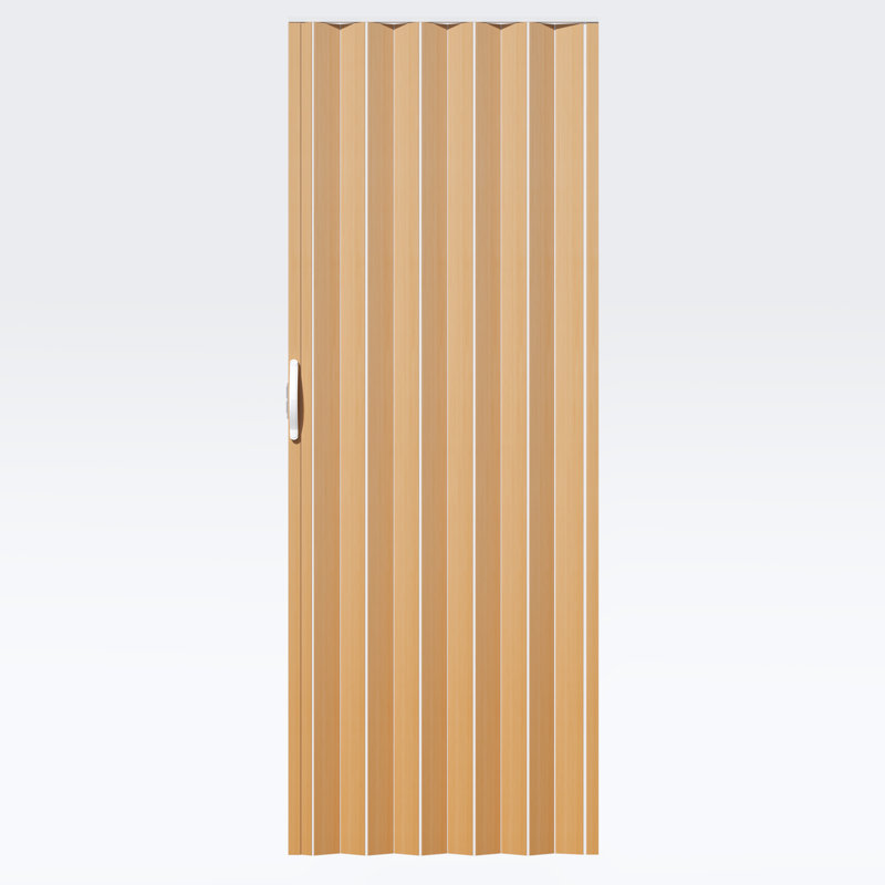 Porte accordéon pliante 80 po en PVC / vinyle, Chêne, 36 po x 80 po