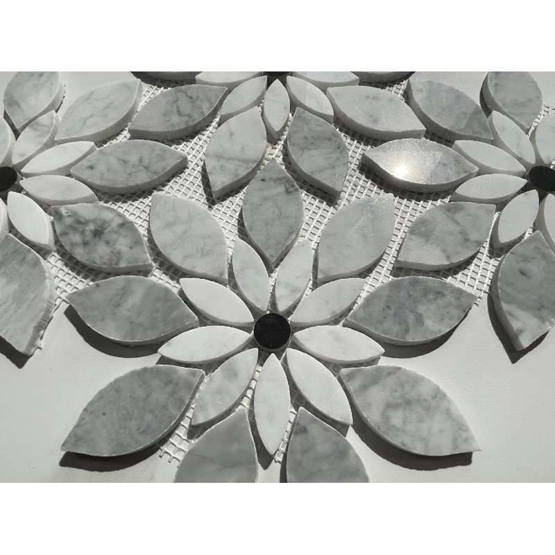 12 in. x 13 in. Novelty Polished Marble Tile