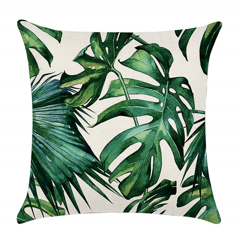 Alliene Green Square Cushion Cover