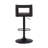 Adjustable Swivel Bar Stool with Mixed Material Design