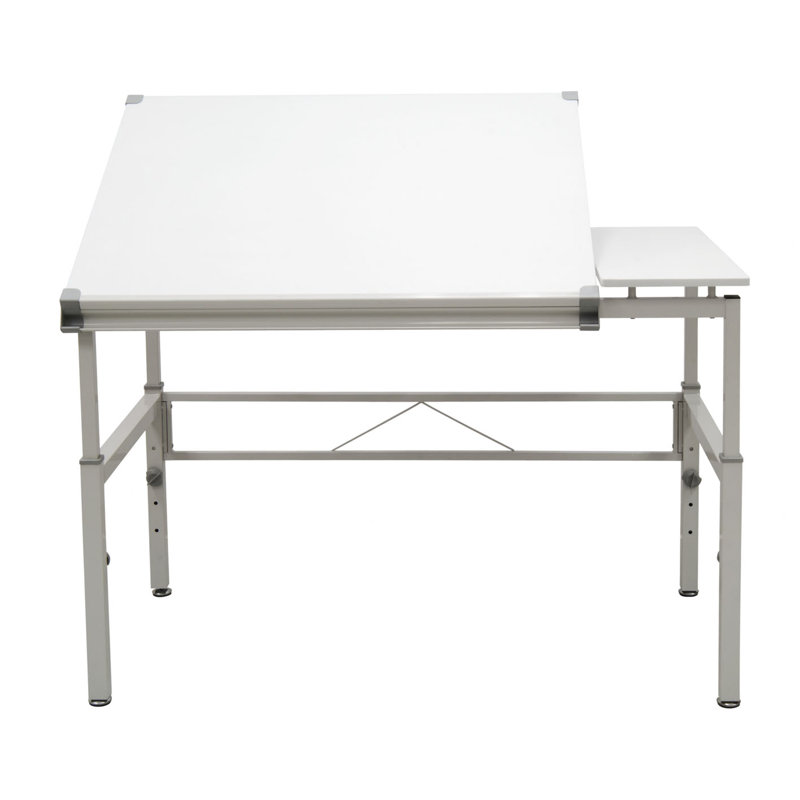 Cowie Adjustable Metal Base Drafting Table, 38.75" H x 54" W x 31.5" D