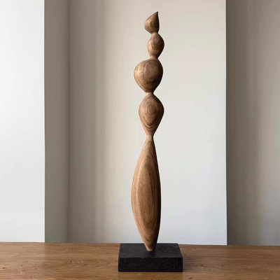 Medieval-Style Walnut Wood Creative Sculpture Ornaments