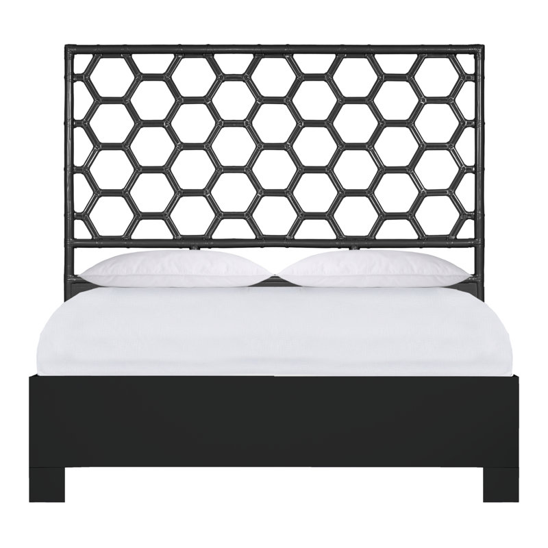 Honeycomb Bed, Black, Queen
