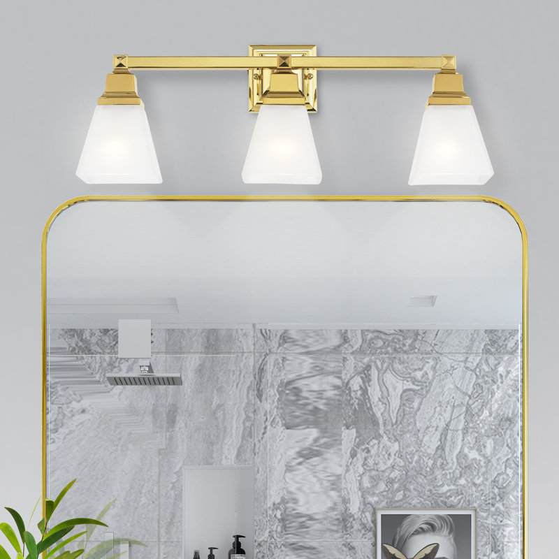 Mathias 3 - Light Dimmable Vanity Light, Polished Brass