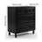 4 Drawers Retro Dresser Tall Storage Chest with Handles with for Bedroom and Living Room-659955696