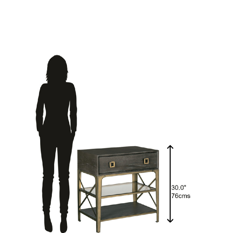 Parkhurst Single Drawer Nightstand, Edgewater Finish