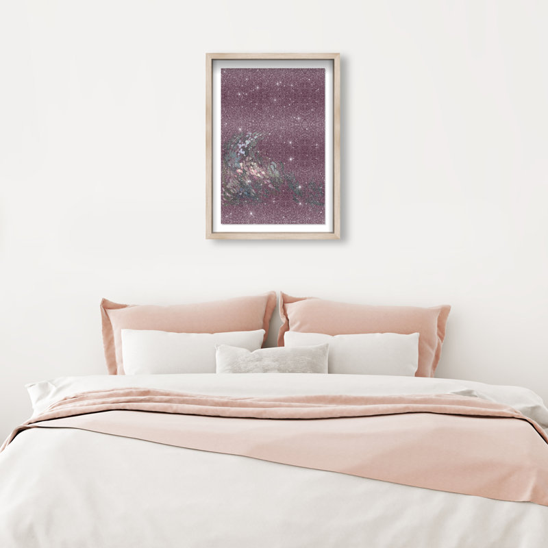 A Spring Wave Print by Oliver Gal, 17.5"H x 25.5"W, Natural Oak Shadowbox