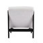 Fauteuil d'appoint Fluffy blanc avec structure en bois massif noir-130672258-130672255
