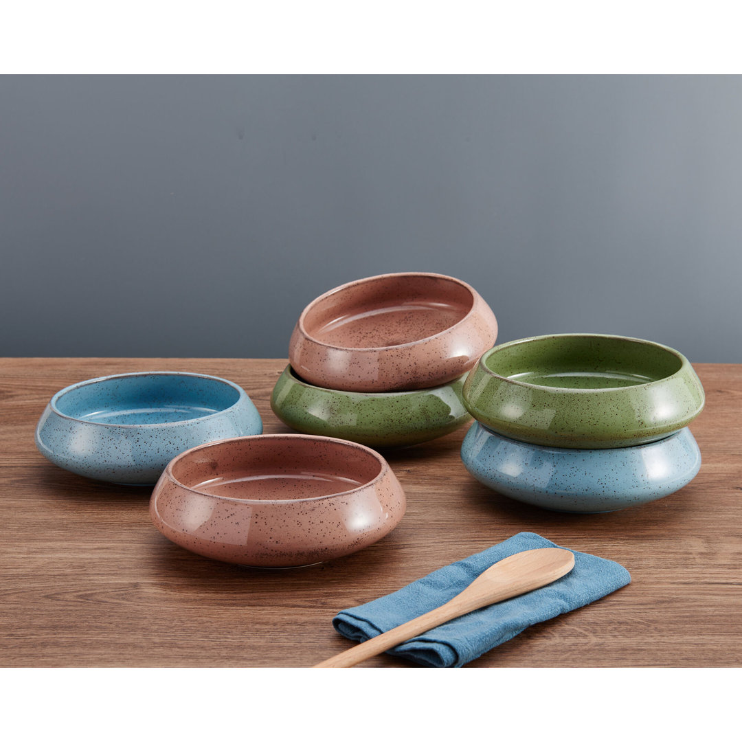 Pfaltzgraff Modern Speckled 27 oz. Stoneware All-Purpose Bowls (Set of 6) Pfaltzgraff