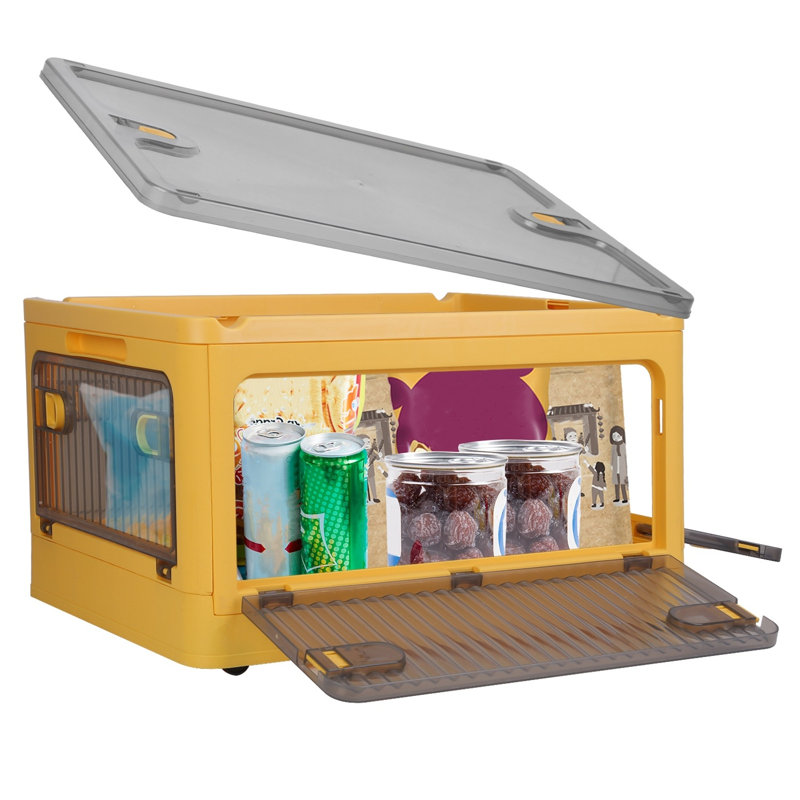 Bac de rangement en plastique Matther, Jaune