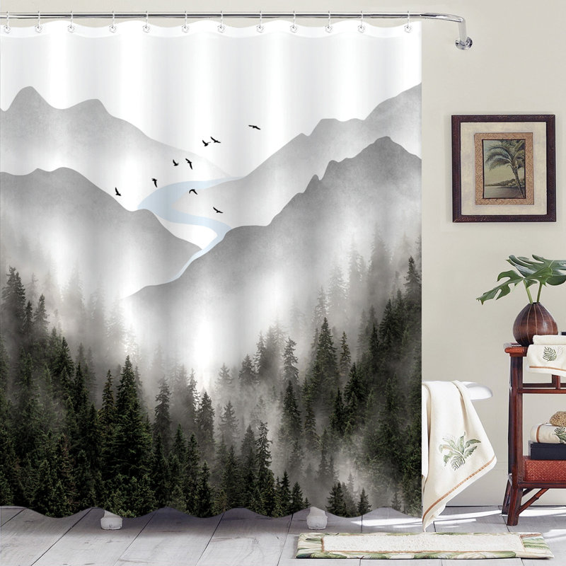 Ensemble de rideau de douche Misty Mountain