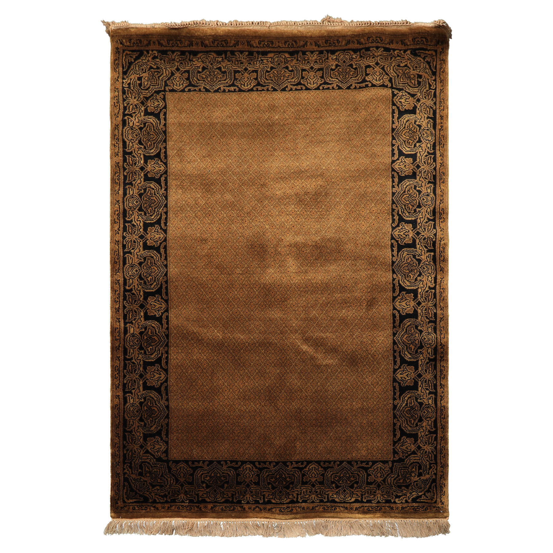 Red Barrel Studio® 3'10''x5'10'' Hand Knotted New Zealand Wool Gold ...