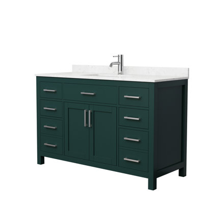 Beckett 54" Freestanding Single Bathroom Vanity with Cultured Marble Top