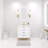 Bristol 30" Carrara White Marble Countertop Bath Vanity with Faucet-159348064