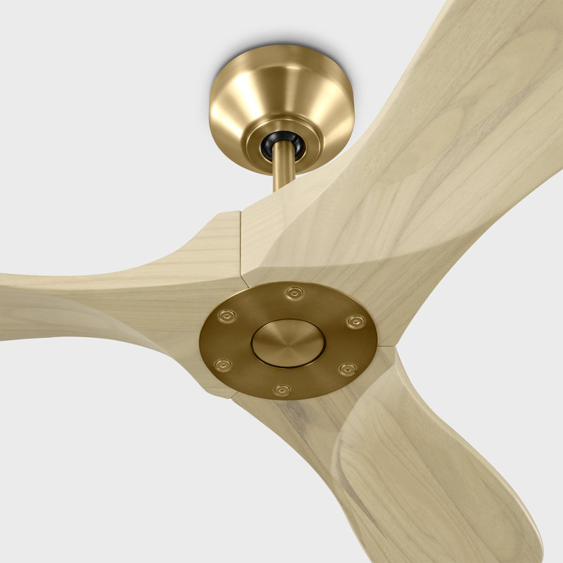Visual Comfort Fan Maverick Smart 44 Indoor Ceiling Fan with Threaded Downrod, Dark Walnut blades and Handheld Remote
