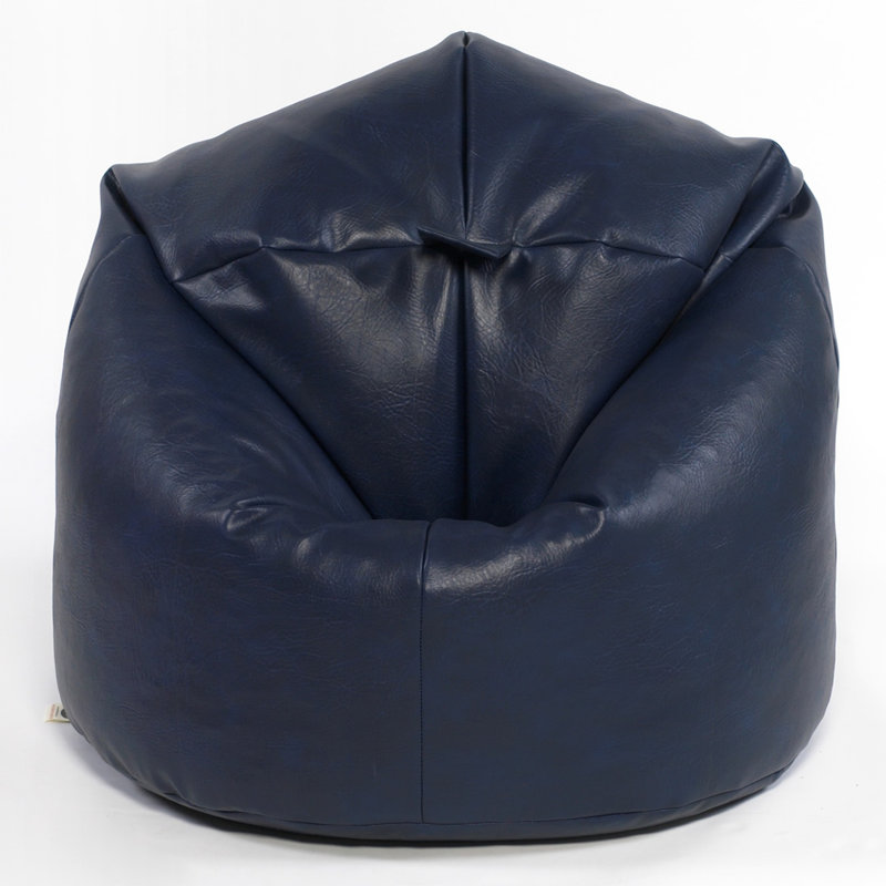 Atherstone Faux Leather Bean Bag Chair, Blue