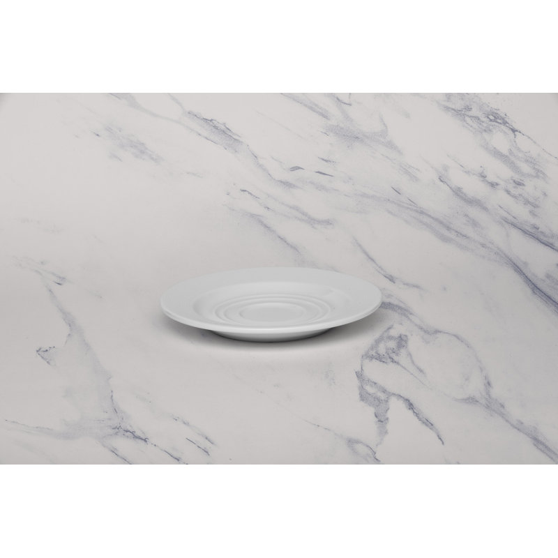Soucoupe à thé et à café en porcelaine | Ivoire | Paquet de 12 | 6 po