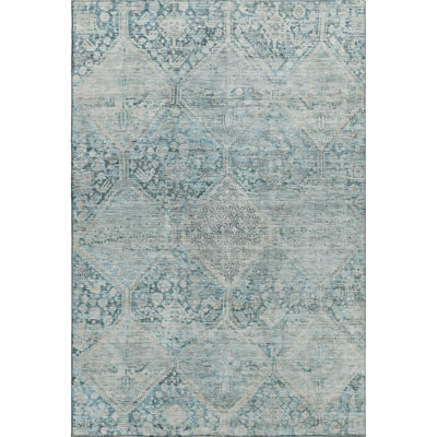 Premium Machine Washable Bucz AMF1745 Geometric Rug