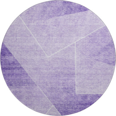 Premium Machine Washable Prisco Purple Rug