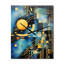 Horloge murale bleue Blue Ethereal Symmetry IV - Abstract Shapes-122470202