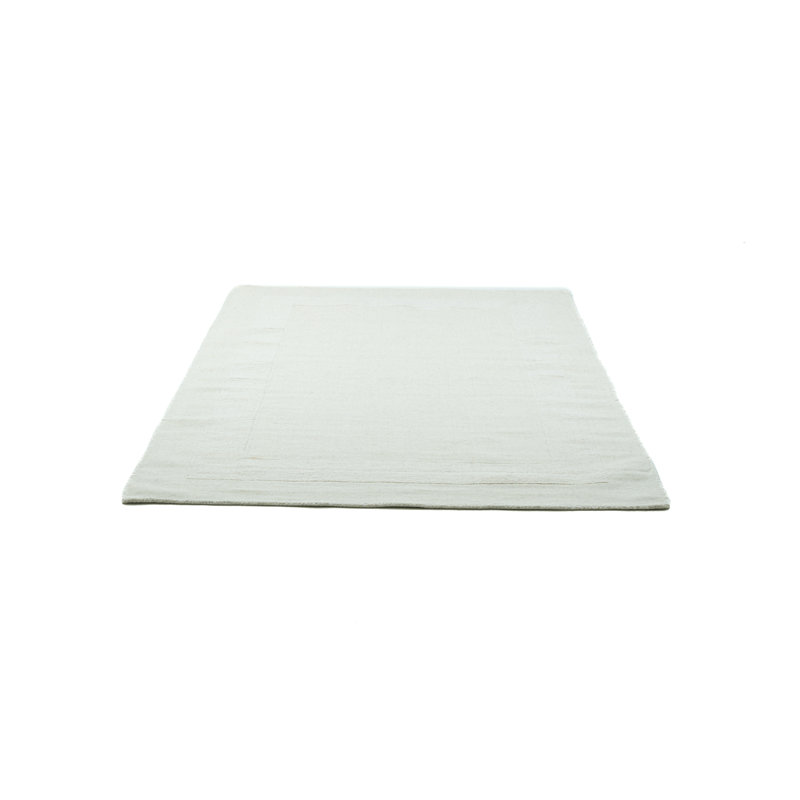 Larentius Handmade Tufted Wool Cream Rug, Rectangle 80 x 150cm