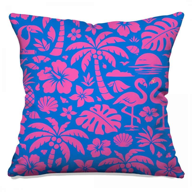 Coussins décoratifs Pink Flamingo, 14 X 14 pouces
