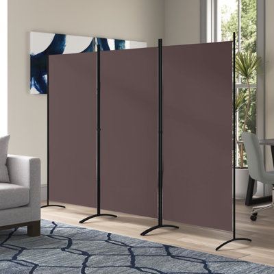 Leveille 102.5" W x 72" H 3 - Panel Folding Room Divider by Wade Logan
