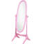 Miroir traditionnel rose avec cadre en bois