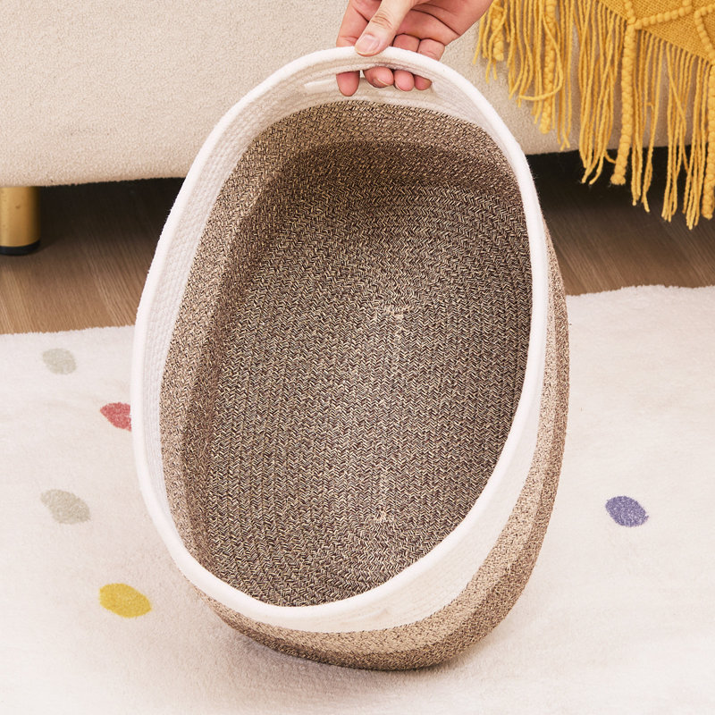 Panier de rangement en coton tissé 3 paquets de 22L