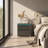 Astorga 19.7" Nightstand with 16-Color LED Lighting, High Gloss Finish-903121003
