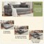 Canapé-lit pliant convertible, ensemble de bricolage 4 en 1, 3 places, très grand, idéal pour les chambres à coucher et les appartements-129410227